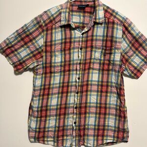 Kavu men's button down plaid shirt